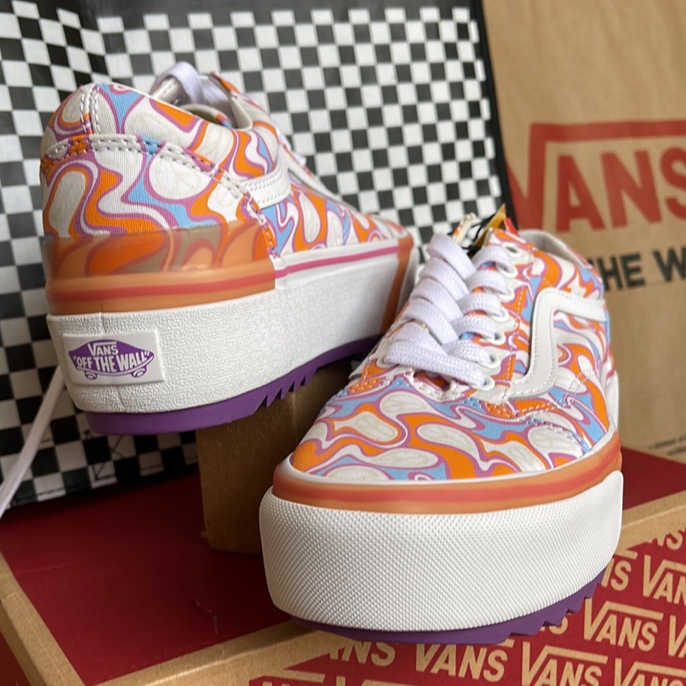 Vans Old Skool Stacked UV Ink Peace Men’s sneakers-platforms - Picture 10 of 16